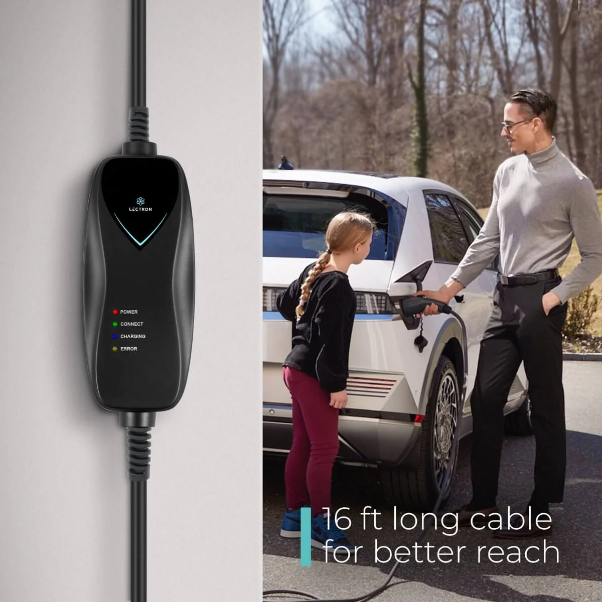 Lectron Portable Level 1 J1772 EV Charger + 48 Amp Tesla to J1772 EV Adapter Bundle | 120V | 15 Amp | NEMA 5-15 - Image 8