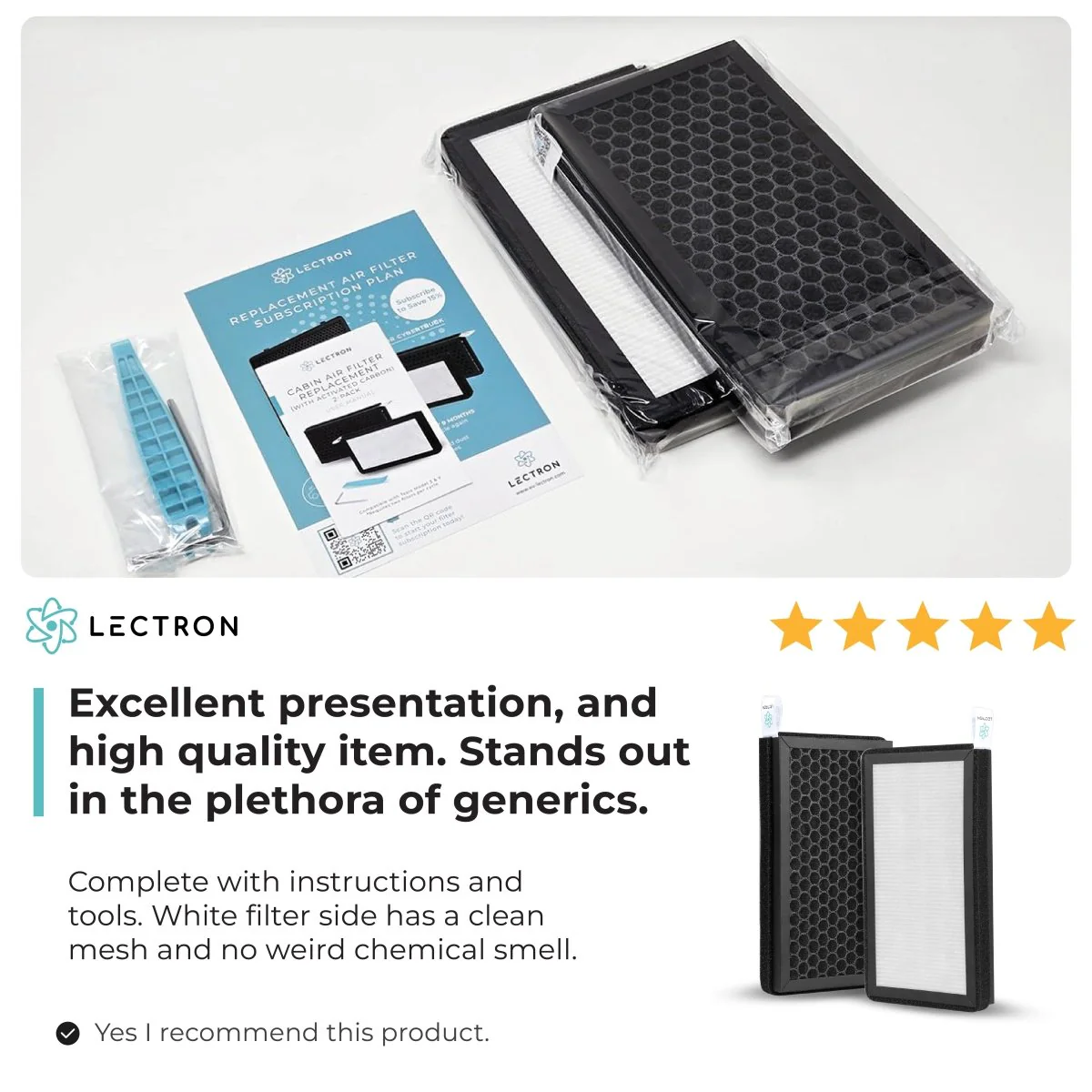 Lectron Cabin Air Filter Replacement for Tesla Model 3/Y (2-pack) & Cybertruck - Image 11