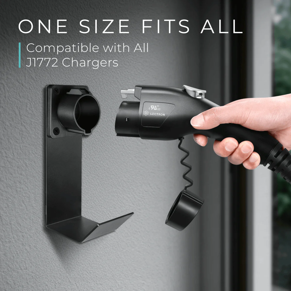 Lectron EV Charger Handle Dock and J-Hook for J1772 | Cord Organizer - Image 6