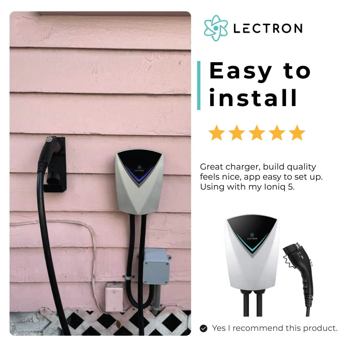 Lectron Home Level 2 J1772 V-BOX Pro EV Charging Station WiFi App Version | 240V | 48 Amp | NEMA 14-50 / Hardwired - Image 14