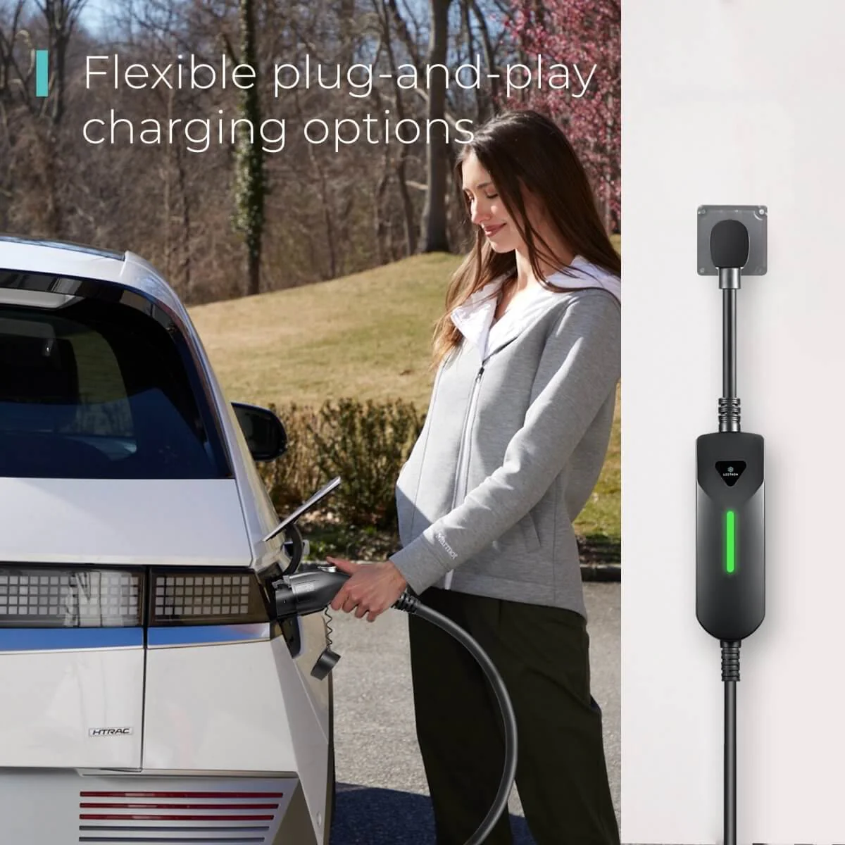 Lectron Portable Level 1 & 2 J1772 EV Charger | 120V & 240V | 12 & 40 Amp | NEMA 5-15 & 14-50 - Image 4