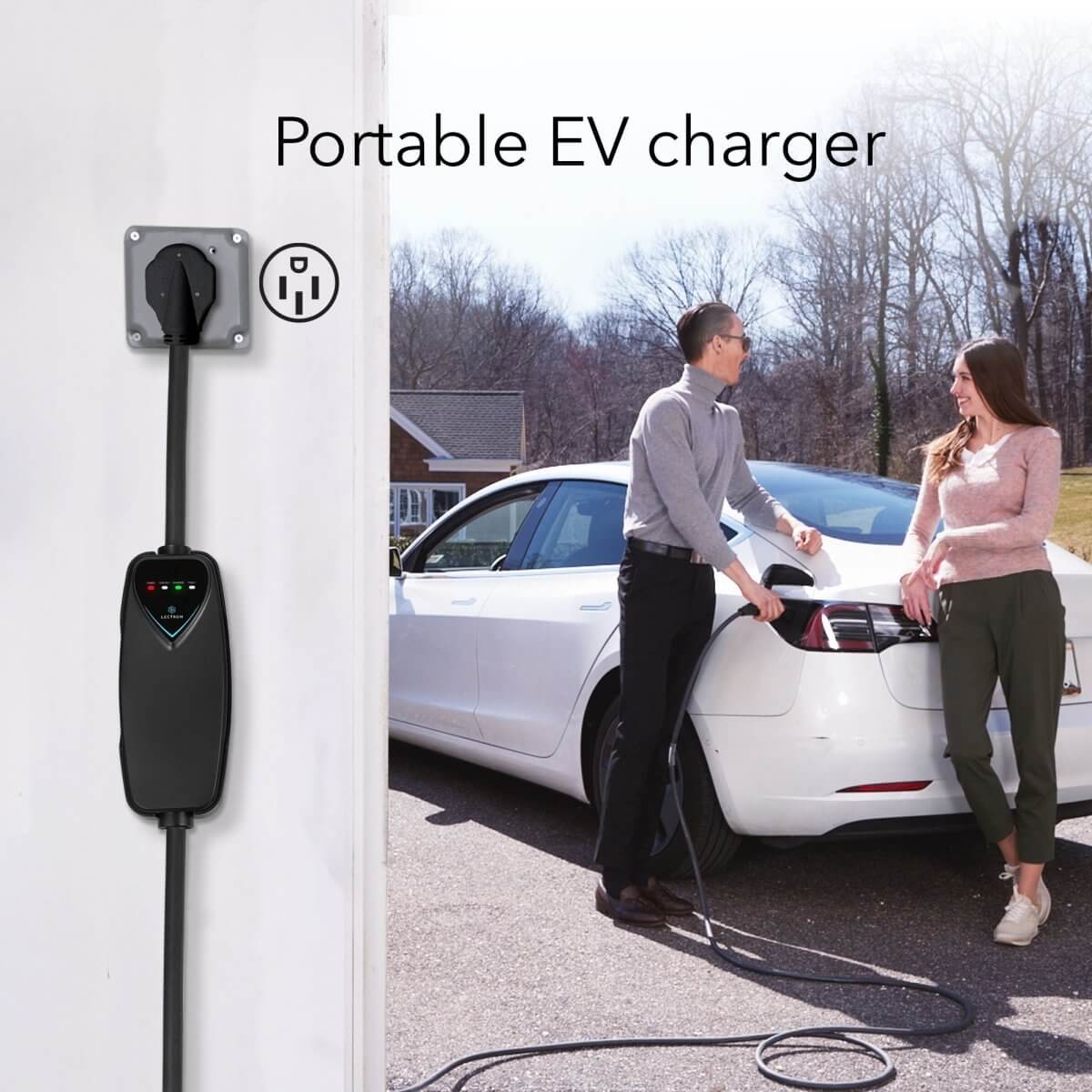 Lectron Portable Level 2 Tesla EV Charger | 240V | 40 Amp | NEMA 14-50 - Image 3
