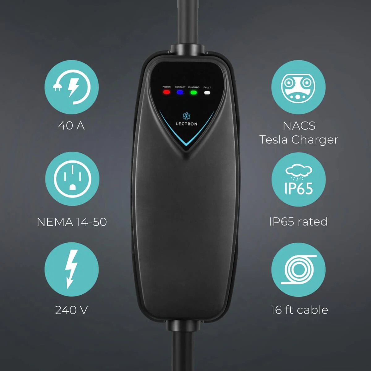 Lectron Portable Level 2 Tesla EV Charger | 240V | 40 Amp | NEMA 14-50 - Image 5