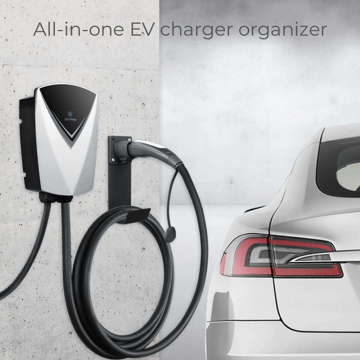 Lectron Tesla NACS EV Charger Nozzle Holster Dock & J-Hook | Cable Management - Image 6