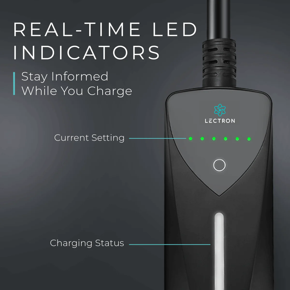 Lectron Portable Level 1 & 2 J1772 EV Charger | 120V & 240V | Adjustable Current 8-40A | NEMA 5-15 & 14-50 - Image 4
