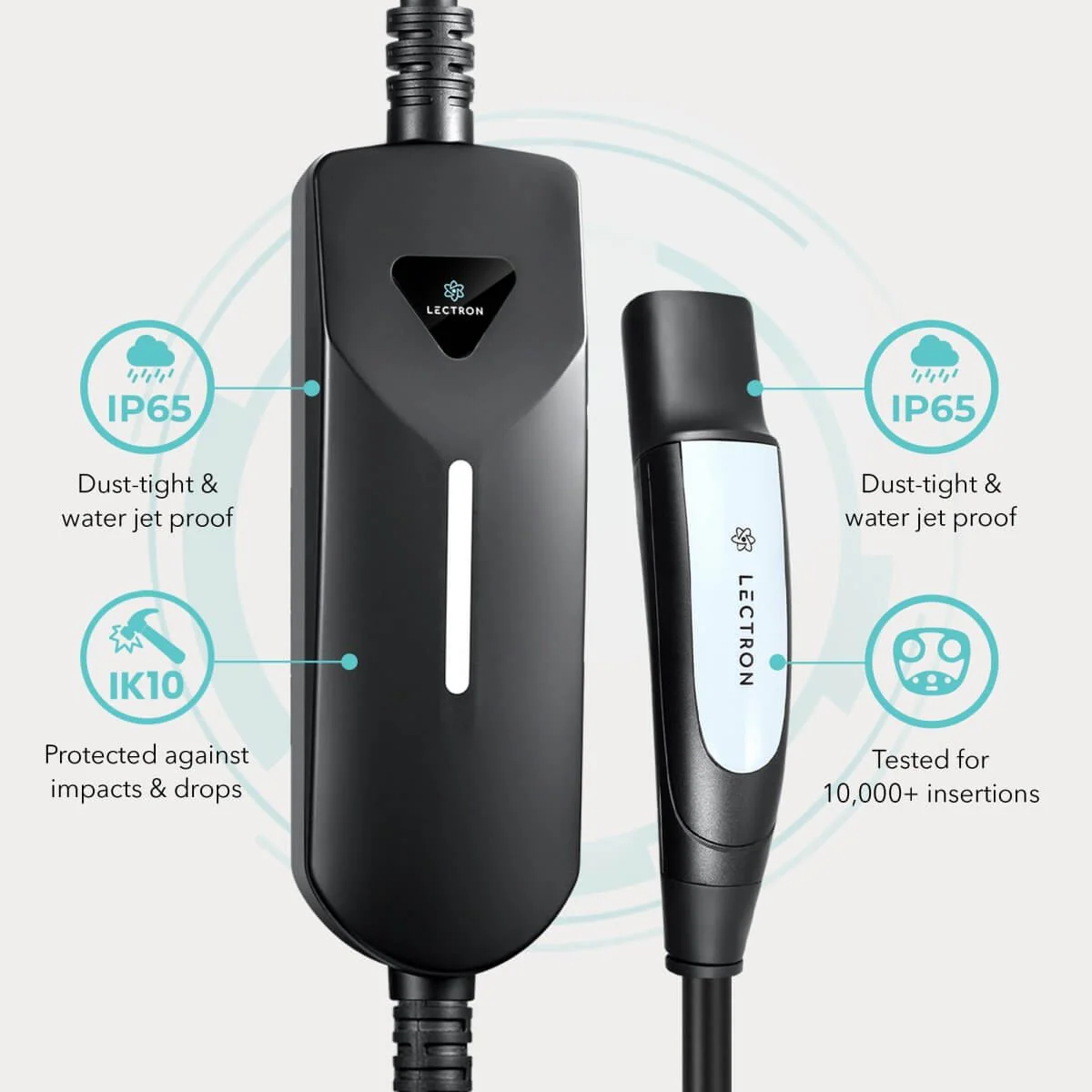 Lectron Portable Level 1 & 2 Tesla NACS EV Charger + Lectron CCS to Tesla (NACS) EV Adapter Bundle | 110V & 240V | 12 & 40 Amp | NEMA 5-15 & 14-50 - Image 5