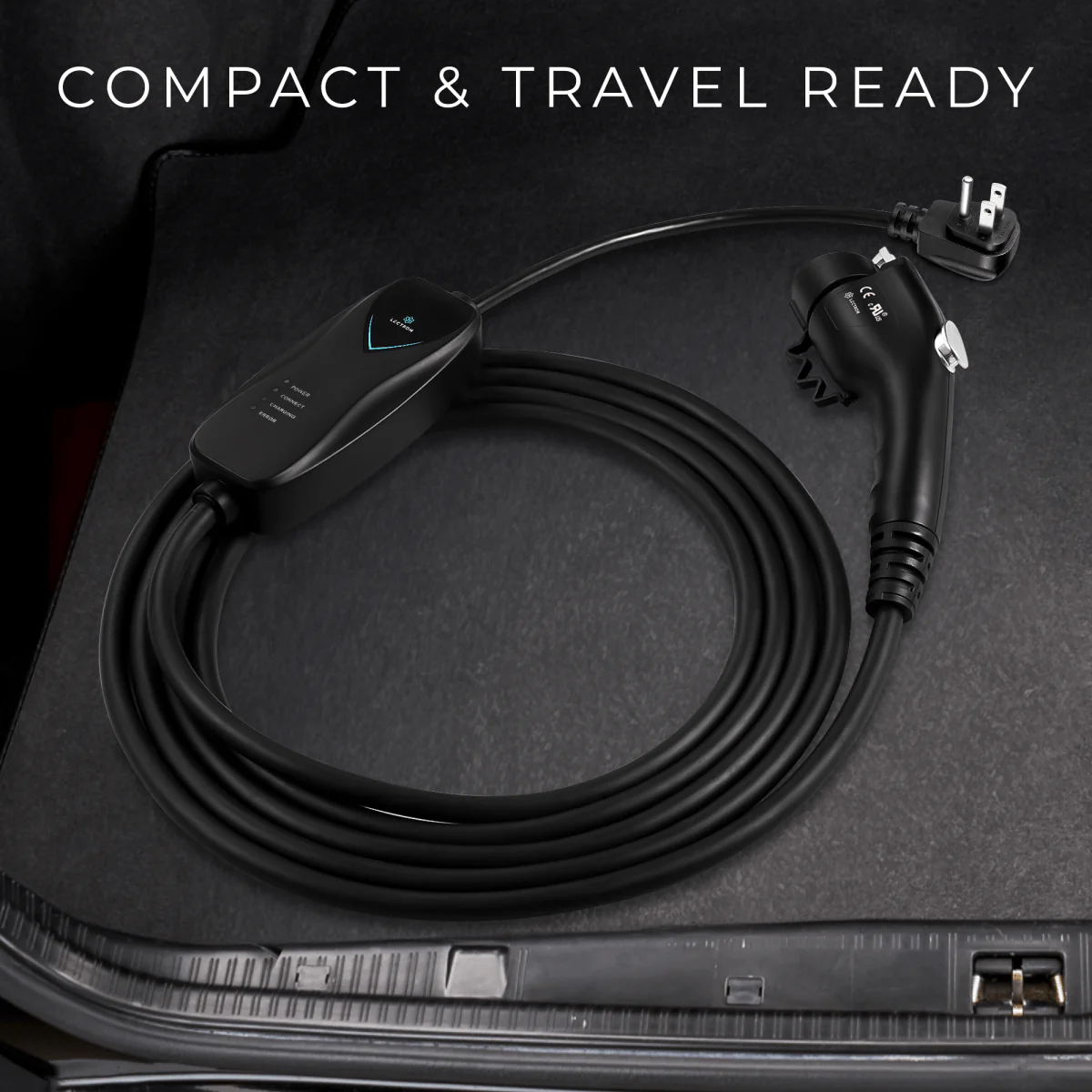 Lectron Portable Level 1 J1772 EV Charger + 80A Tesla to J1772 EV Adapter Bundle | 120V | 15 Amp | NEMA 5-15 - Image 3