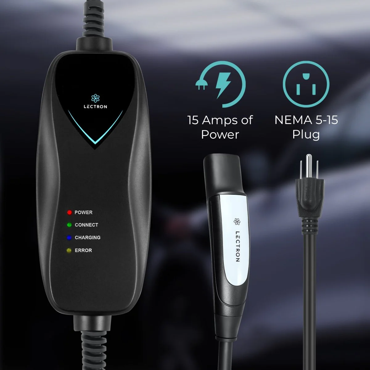 Lectron Portable Level 1 Tesla EV Charger + 500 Amp CCS to Tesla EV Charger Adapter Bundle | 120V | 15 Amp | NEMA 5-15 - Image 7