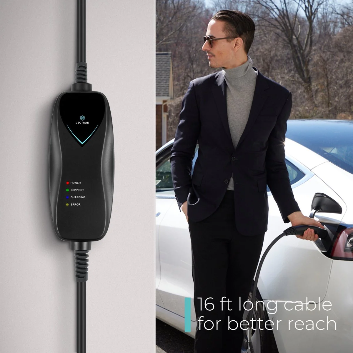 Lectron Portable Level 1 Tesla EV Charger + 500 Amp CCS to Tesla EV Charger Adapter Bundle | 120V | 15 Amp | NEMA 5-15 - Image 8