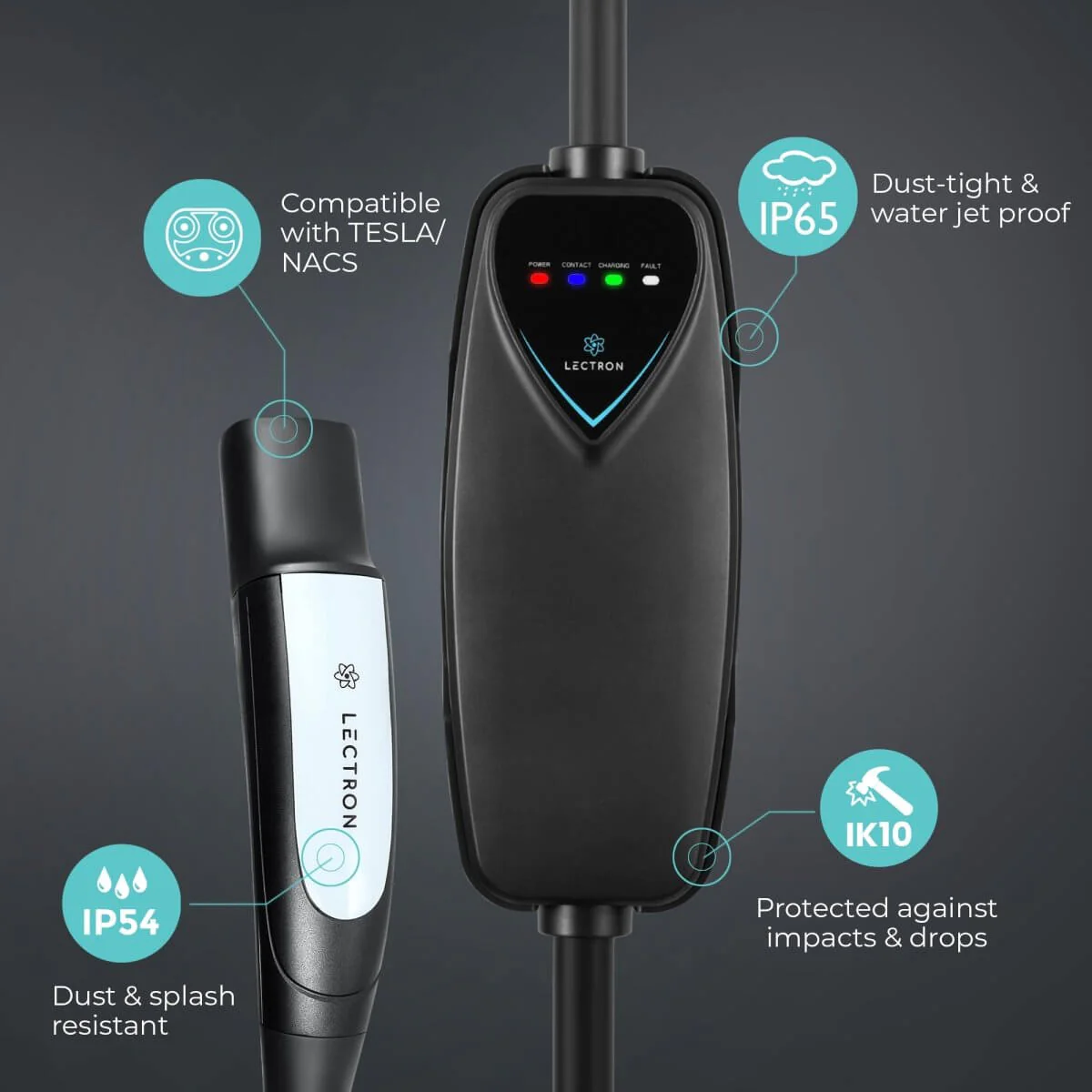 Lectron Portable Level 2 Tesla EV Charger | 240V | 40 Amp | NEMA 14-50 - Image 6